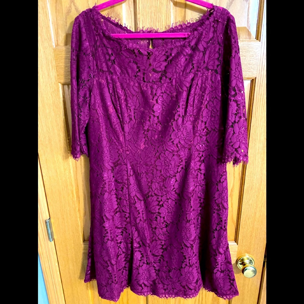 Eyelash lace Womens dress - XL